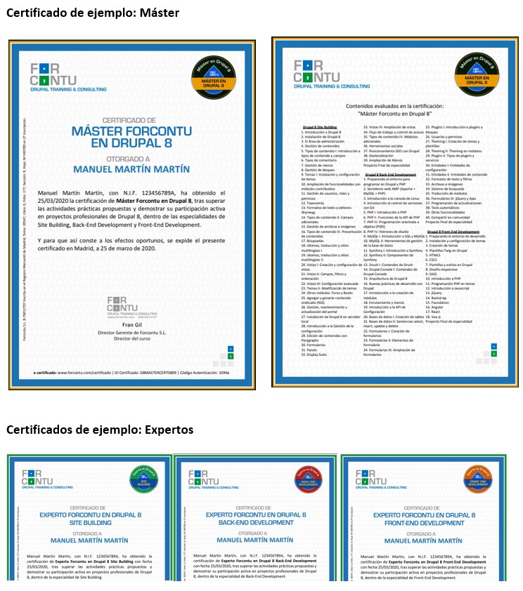 Ejemplo certificaciones
